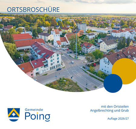 Titelentwurf für die Ortsbroschüre Poing 2026