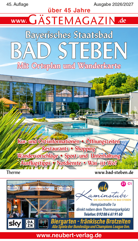 Titel Gästemagazin Bad Steben 2026/2027